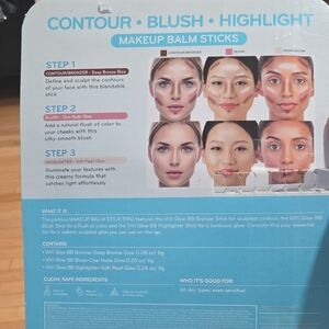 Purlisse Vivi Glow BB Makeup Balm Stick Trio - Bronze, Nude, Pearl. Opwn Box Ite